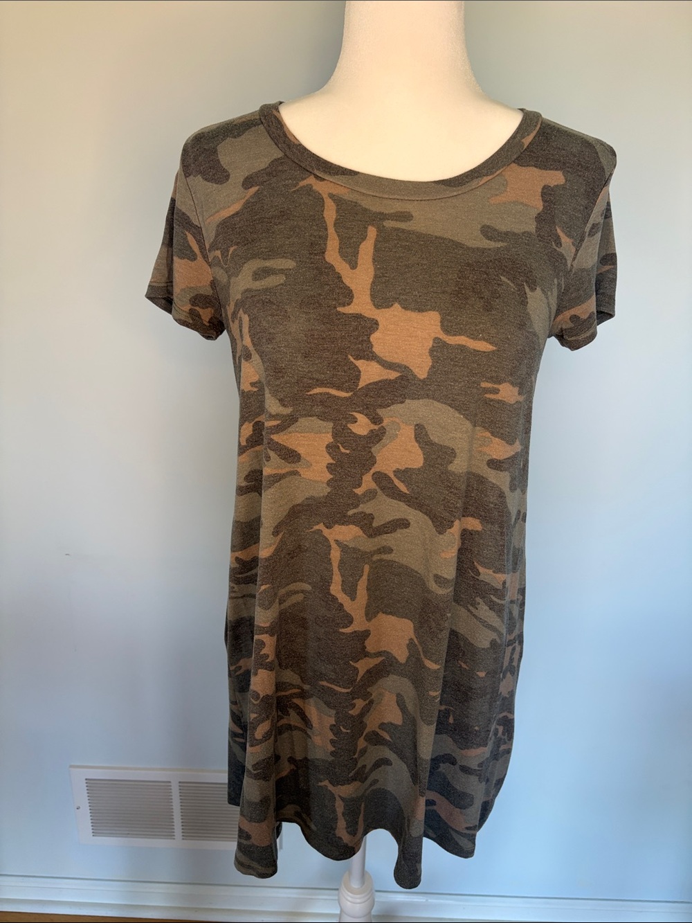Pink Lily Camo-Print Midi Dress - Olive & Brown